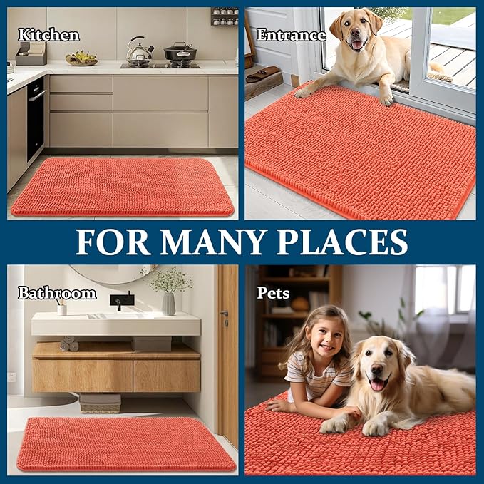 OLANLY Dog Door Mat for Muddy Paws 24x16, Absorbs Moisture and Dirt, Absorbent - Image 8