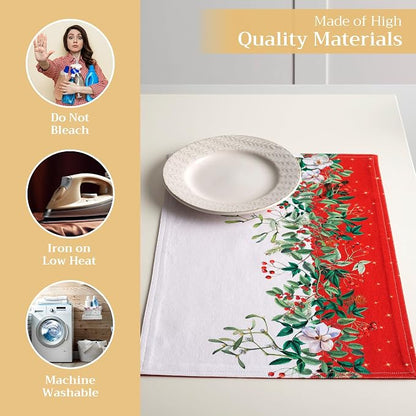 Maison d' Hermine Placemats Set of 4 Reusable 100% Cotton | Cloth Place Mats - Image 3
