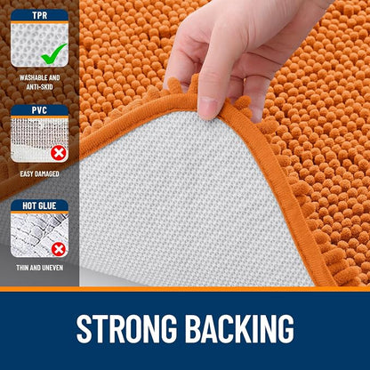 OLANLY Large Bathroom Rugs 47x32, Extra Soft Absorbent Chenille Bath Rugs - Image 6