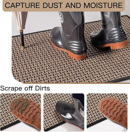 YDKGL Door Mat Entrance 24x35, Dirt Resistant and Absorbent, Non-Slip Rubber - Image 3