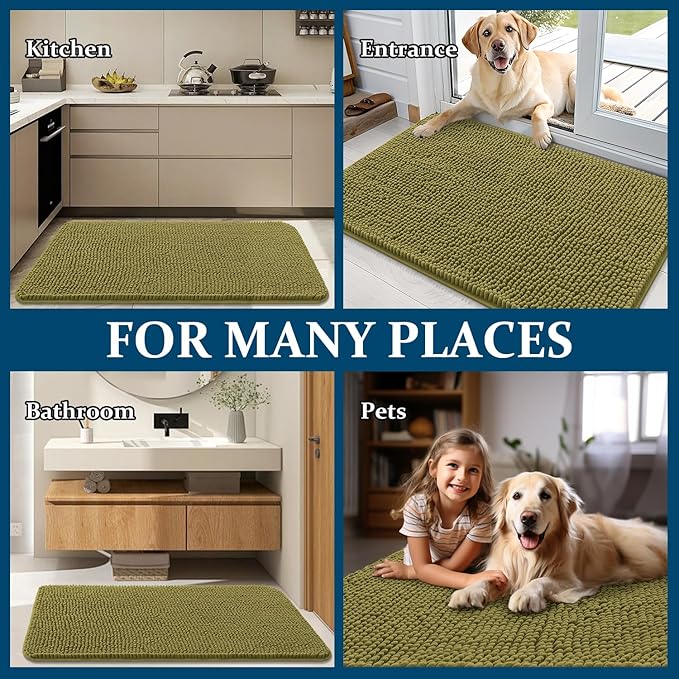 OLANLY Dog Door Mat for Muddy Paws 30x20, Absorbs Moisture and Dirt, Absorbent - Image 8