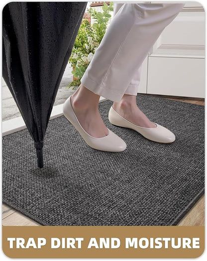 Color&Geometry Ultra Thin Indoor Door Mat 32"x48", Non Slip Rubber Backed Dirt - Image 6