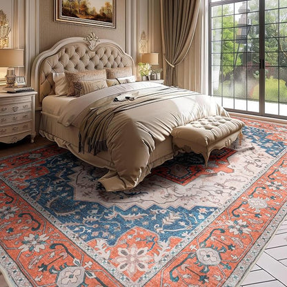 Lessymo 8 x 10 Area Rugs for Living Room- Machine Washable Area Rugs Boho Faux - Image 3