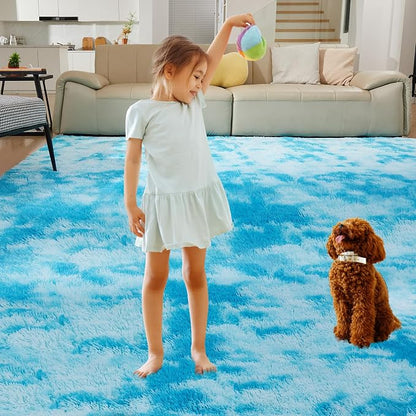 Ultra Soft Rug for Living Room, 4X6 Fluffy Shag Area Rug for Bedroom, Modern - Image 8