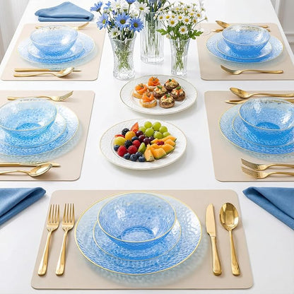 Tinybee 50 Pack Blue Plastic Bowls - Image 7