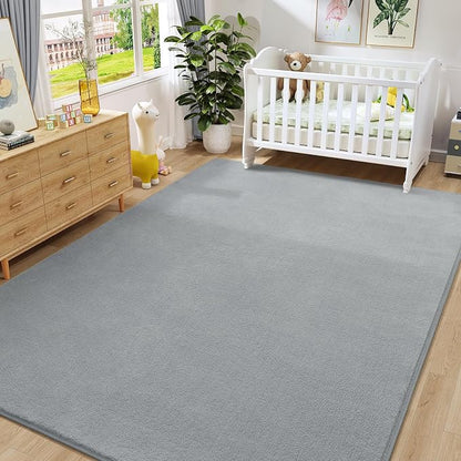 Amearea Modern Area Rugs for Bedroom Living Room, 4x6 Feet Grey Thickened - Image 8