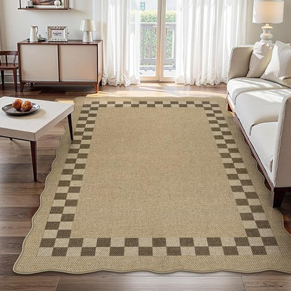 LIVEBOX Easy Jute Checkered Outdoor 5x7 Rug - Image 9