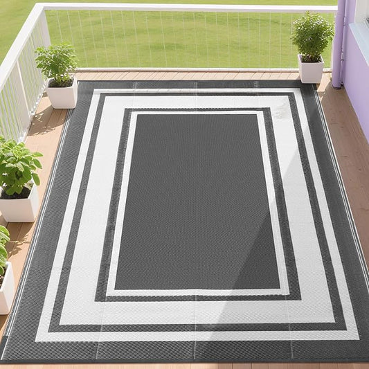 RURALITY Outdoor Rug 9x12 Waterproof by RURALITY