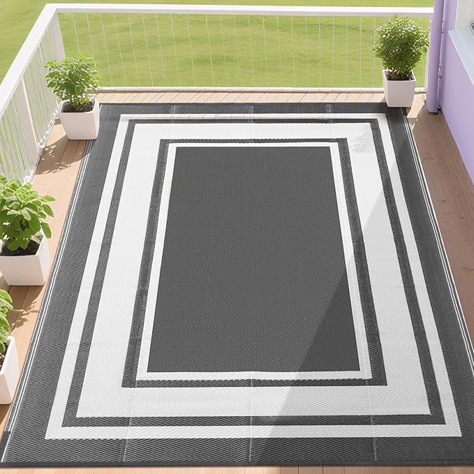 RURALITY Outdoor Rugs 8x10 Waterproof by RURALITY
