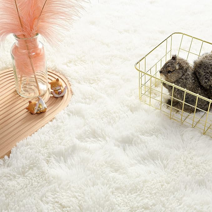 Andecor Soft Fluffy Bedroom Rugs, 3 x 5 Feet Indoor Shaggy Plush Area Rug - Image 3