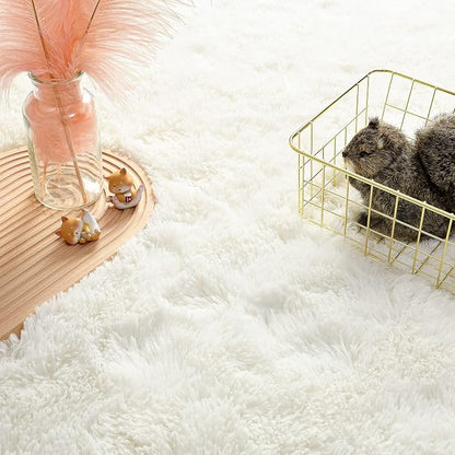 Andecor Soft Fluffy Bedroom Rugs, 3 x 5 Feet Indoor Shaggy Plush Area Rug - Image 3
