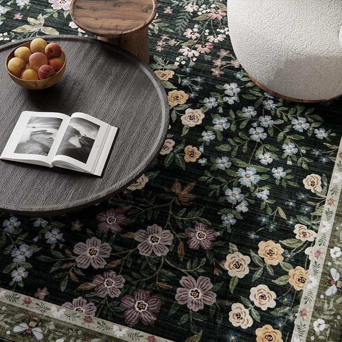 Machine Washable Living Room Rug: 6x9 Area Rugs - Image 3