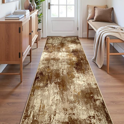 RELEANY Washable Area Rugs 2'x6' Non-Slip Modern Abstract Soft - Image 4