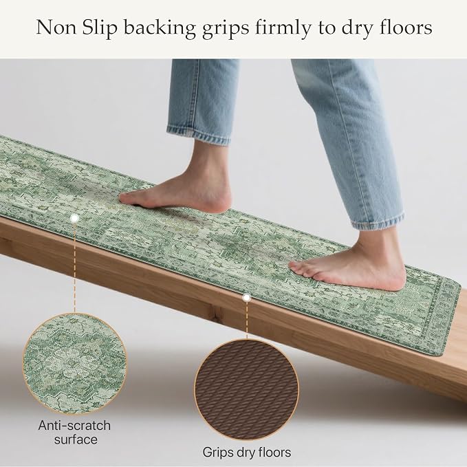 GENIMO Kitchen Mats for Floor 2PCs, Washable Anti Fatigue Mat for Cushioned - Image 4
