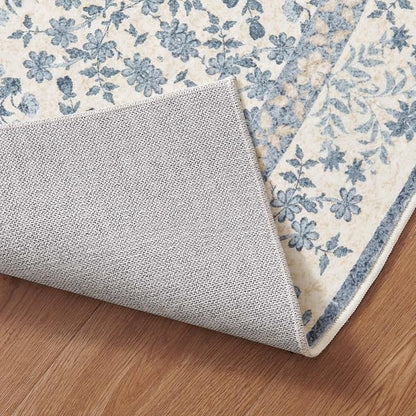 jinchan Zenith Corner Rug 5x5 Area Rug Floral Soft Aesthetic Rug Non-Slip Low - Image 7