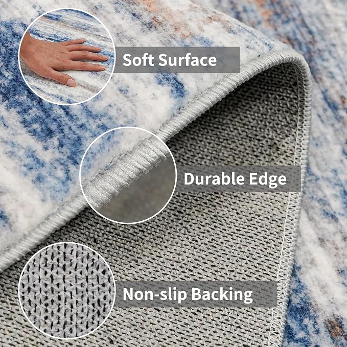 3x10 Washable Runner Rug for Family: Easy-to-Clean Runners for Hallway Entryway - Image 5
