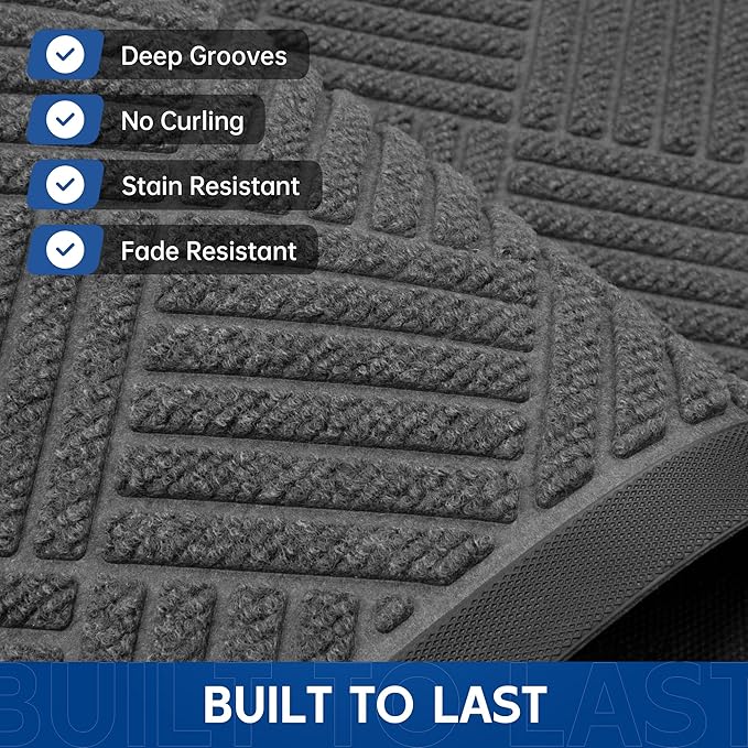 Durable Indoor Outdoor Door Mat, Non-Slip Backing, Stain and Fade Resistant - Image 3