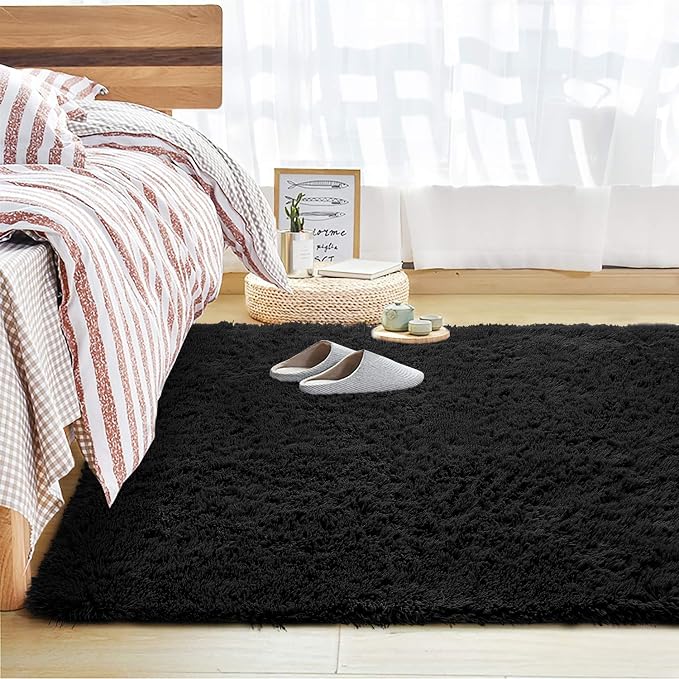 Andecor Soft Fluffy Bedroom Rugs, 6 x 9 Feet Indoor Shaggy Plush Area Rug - Image 9