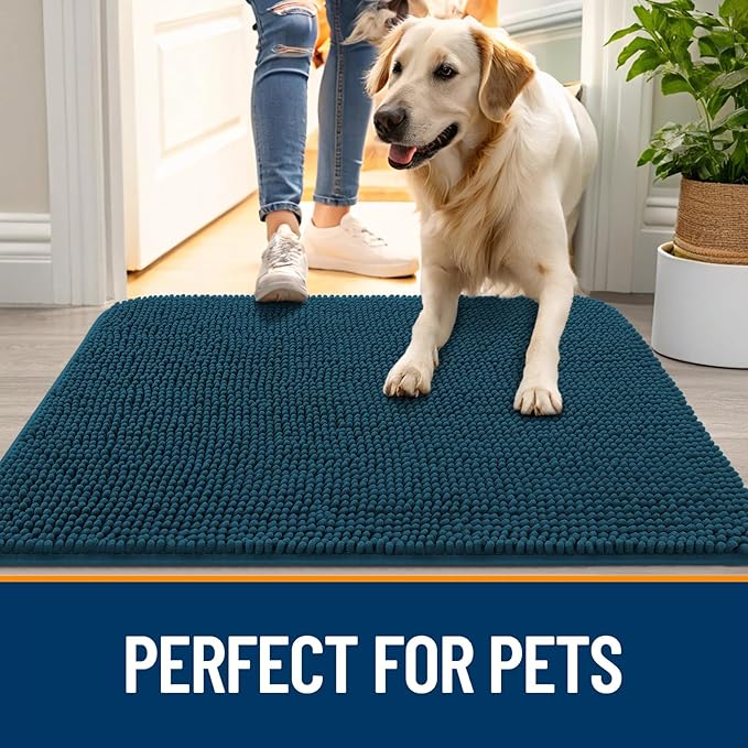 OLANLY Dog Door Mat for Muddy Paws 47x20, Absorbs Moisture and Dirt, Absorbent - Image 6