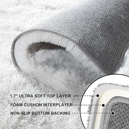 3x5 Rugs for Bedroom, Fluffy Area Rugs for Living Room, Small Fuzzy Shag Soft - Image 3