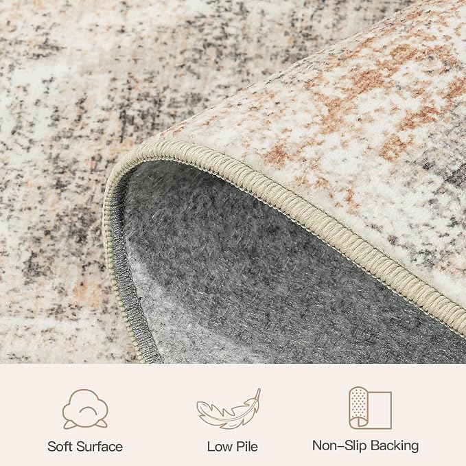 Lofus 3x5 Area Rug for Entryway, Washablee Soft Rugs for Bedroom, Living Room - Image 7
