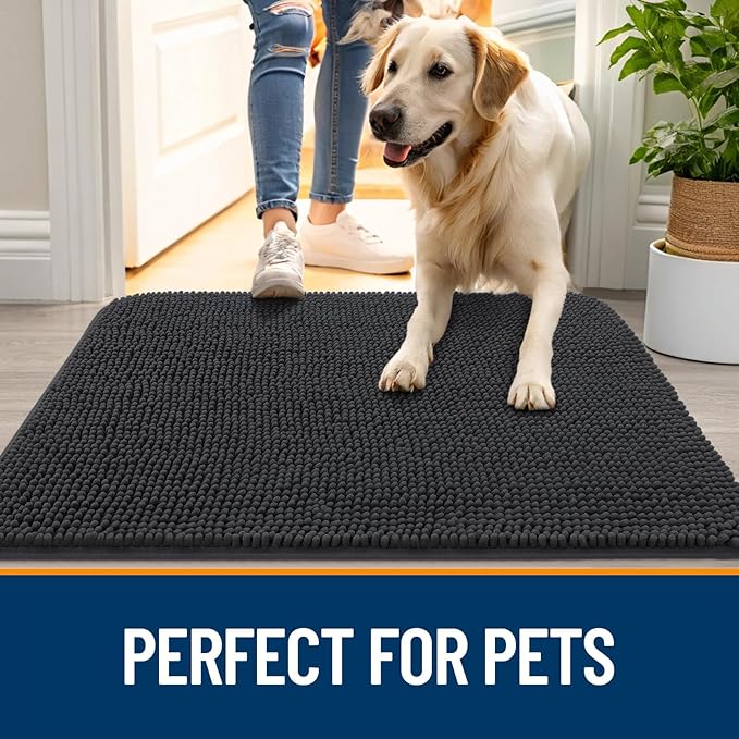 OLANLY Dog Door Mat for Muddy Paws 70x32, Absorbs Moisture and Dirt, Absorbent - Image 6