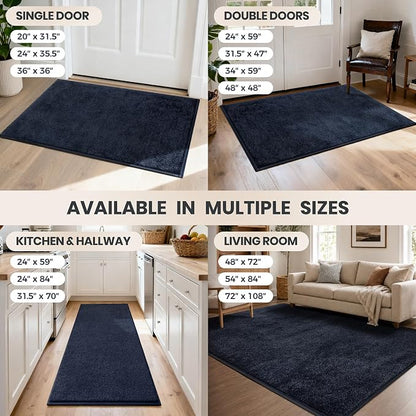 PURRUGS Dirt Trapping Door Mat 31.5" x 70", Non-Slip Machine Washable Entryway - Image 9