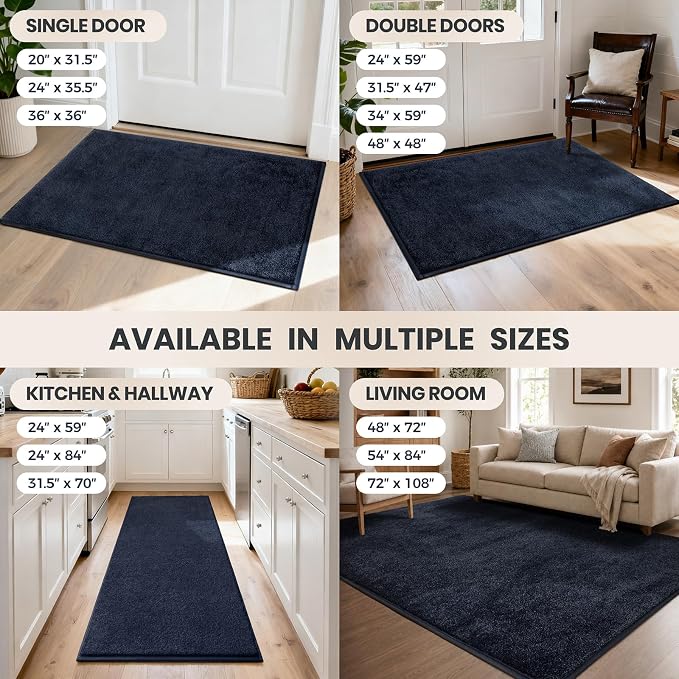 PURRUGS Easy Care Area Rug 4ft x 6ft, Non-Slip Machine Washable Entryway Rug - Image 9