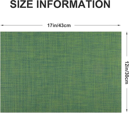 Vinyl Placemats Set of 4, PVC Woven Washable Non-Slip Table Mats, Heat - Image 4