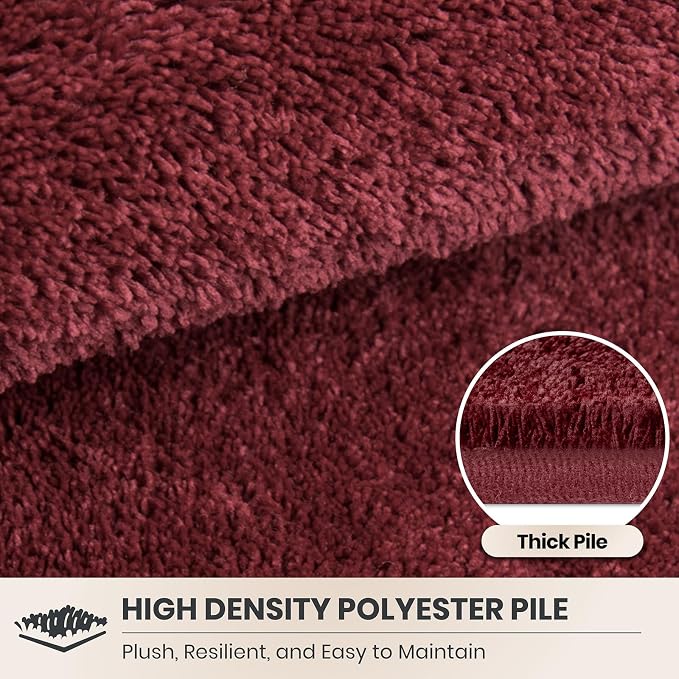 PURRUGS Easy Care Area Rug 6ft x 9ft, Non-Slip Washable Entryway Rug, Stain - Image 4