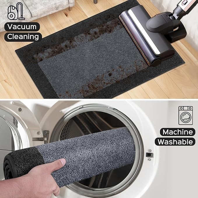 Indoor Door Mat 20" x 32", Washable Kitchen Rug, Non Slip Entryway Rug - Image 4