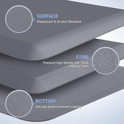 StepRite 4/5 Inch Thick Kitchen Mat Anti Fatigue Mat Kitchen Rugs Kitchen Decor - Image 3