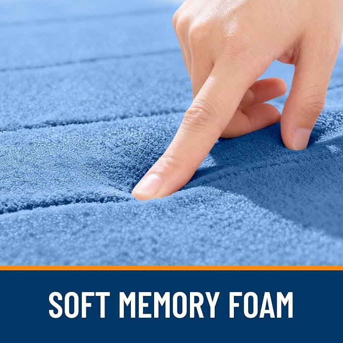 OLANLY Memory Foam Bath Mat 35x24, Super Soft Absorbent Bathroom Rugs, Quick Dry - Image 5