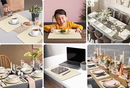 Aofmee Faux Leather Placemats Set of 6 - Image 8