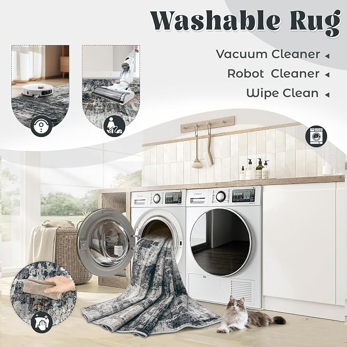 XLUEZ 10x14 Area Rugs for Living Room, Washable Modern Abstract Large Area Rug - Image 2