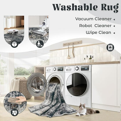 XLUEZ 10x14 Area Rugs for Living Room, Washable Modern Abstract Large Area Rug - Image 2