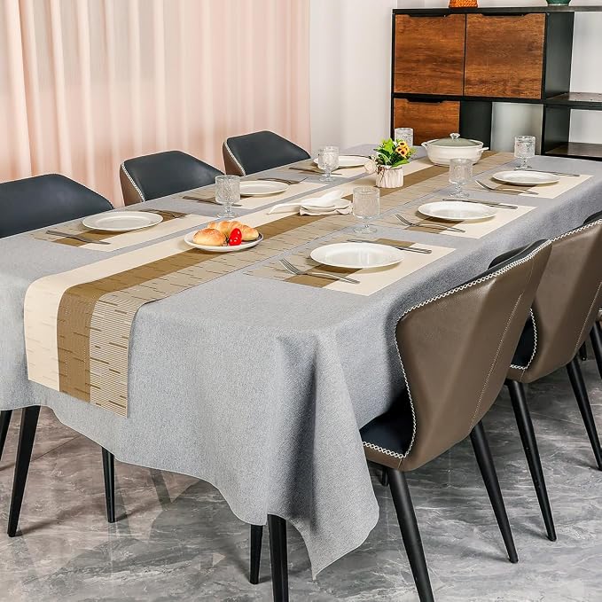Placemats Set of 4, Vinyl Woven Heat-Resistant Place Mats | Washable Wipeable - Image 9