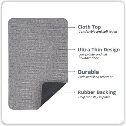 Bosap Bath Mat, Ultra Thin Bathroom Rugs, Rubber Bath Mats - Image 2