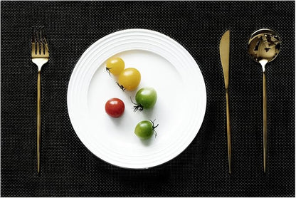 Placemats Set of 12 Vinyl/Plastic Woven Place Mats by Unknown