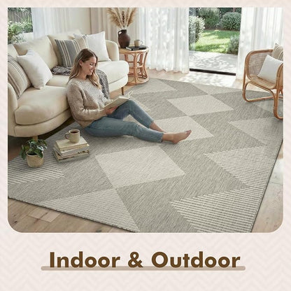 MontVoo-Outdoor Rug Carpet Patio Rug 5x7 ft Polypropylene Indoor Outdoor Rugs - Image 3