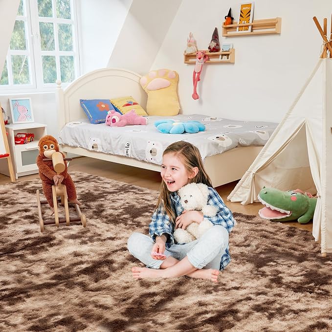 Ultra Soft Rug for Living Room, 3X5 Fluffy Shag Area Rug for Bedroom, Modern - Image 3