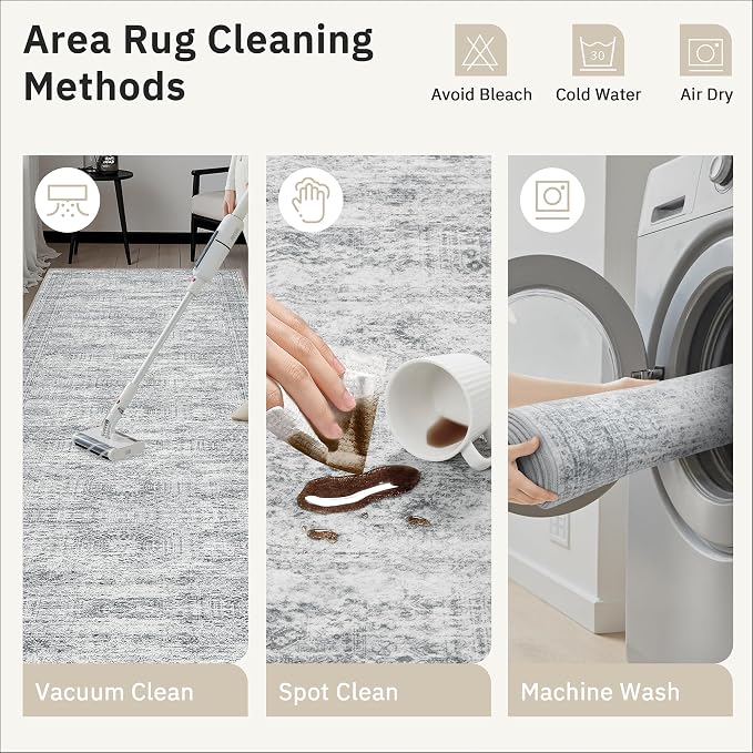 Soalmost 2x4 Washable Rugs for Kitchen, Powder Room Small Area Rug Non-Slip - Image 9
