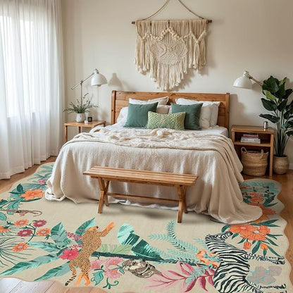 Rugxara Area Rugs 5x7 for Living Room Bedroom, Animal Washable Rug, - Image 3
