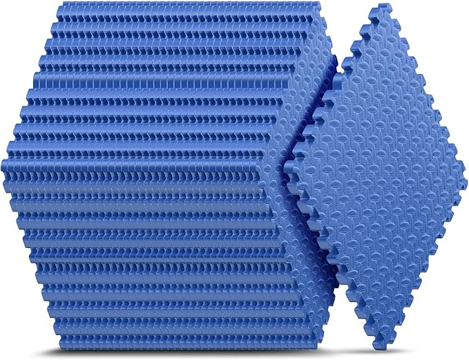 36 Pack Home Gym Mat, Puzzle Exercise Mat, EVA Interlocking Foam Floor Tiles by NazhuraGoodCompanionAtHome