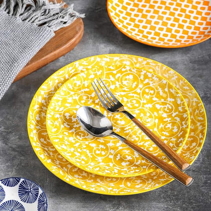 Selamica 8 inch Porcelain Dinner Plates, Large Size Serving Plate - Image 5