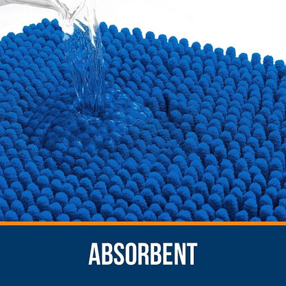 OLANLY Bathroom Rugs 30x20, Extra Soft Absorbent Chenille Bath Rugs, Rubber - Image 5