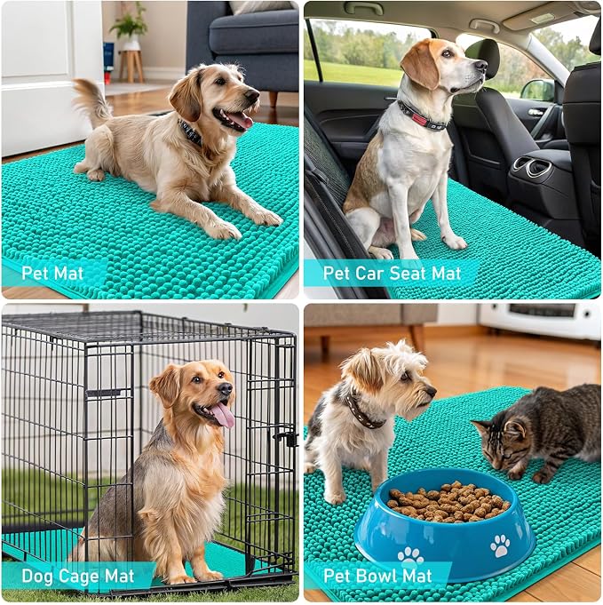 OLANLY Dog Door Mat for Muddy Paws 48x30, Absorbs Moisture and Dirt, Absorbent - Image 7