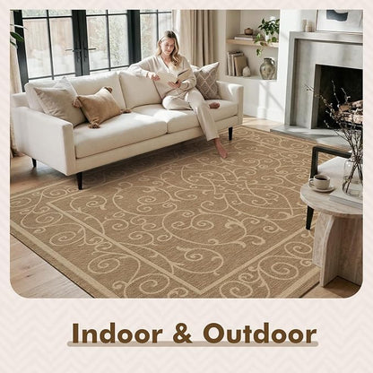 MontVoo-Outdoor Rug-Patio Rug 6x9 ft Polypropylene Indoor Outdoor Rugs Outdoor - Image 3
