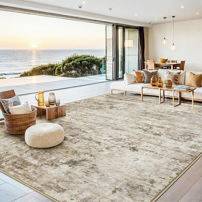 8x10 Area Rugs Washable Living Room Rug-No Slip Soft Carpets Modern Abstract by Unknown