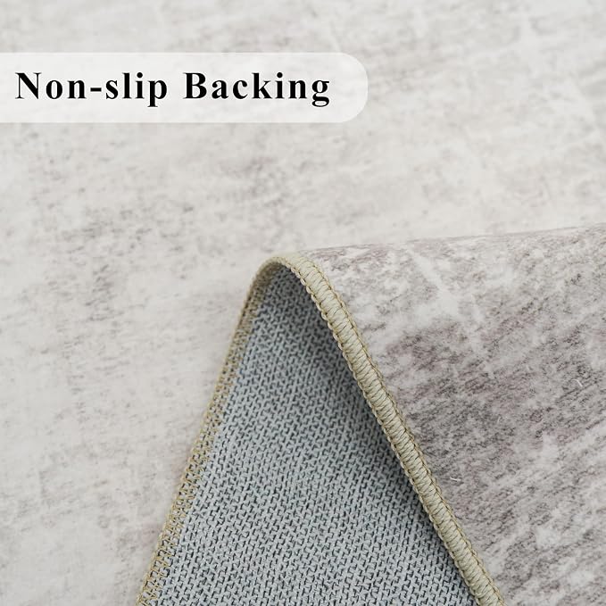 Washable 2x6 Thin Runner Rug: Abstract Soft Entryway Doormat Water-Resistan - Image 7